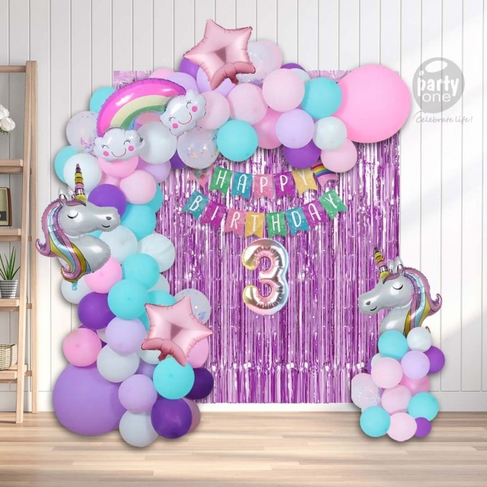 birthday Unicorn Theme Balloon Decoration