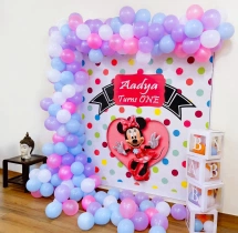 birthday Baby Girl Minnie Mouse Theme Decoration