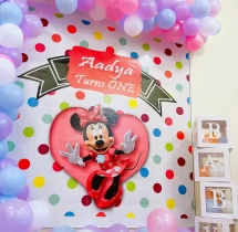 birthday Baby Girl Minnie Mouse Theme Decoration