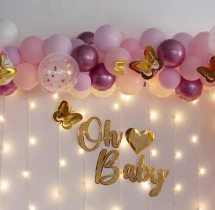 decorations Sweet Pink and White Oh Baby Decoration