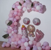 decorations Pink Half Arch Welcome Baby Decoration