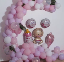 decorations Pink Half Arch Welcome Baby Decoration