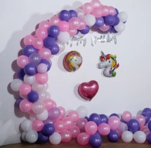 birthday Magical Unicorn Half Arch Balloon Decor