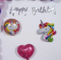 birthday Magical Unicorn Half Arch Balloon Decor