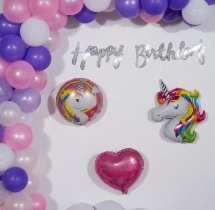 birthday Magical Unicorn Half Arch Balloon Decor