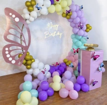 birthday Vibrant Butterfly Ring Birthday Decoration