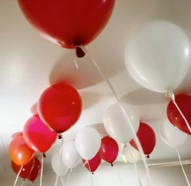 decorations Red and White Happy Anniversary Room Decor