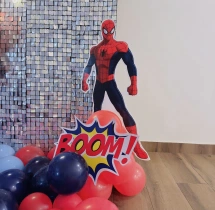 birthday Silver Sequin Spiderman Theme Decoration