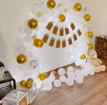 birthday Unique White Gold First Birthday Decoration