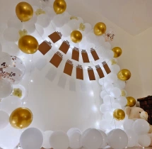 birthday Unique White Gold First Birthday Decoration