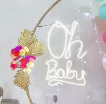 decorations Oh Baby Neon Light Baby Shower Decoration