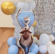 birthday Silver Sequin Frozen Theme Birthday Decoration