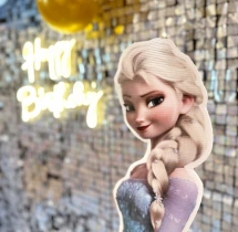 birthday Silver Sequin Frozen Theme Birthday Decoration