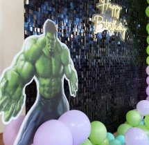 birthday Black Sequin Hulk Theme Birthday Decoration