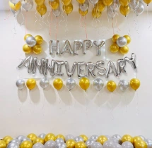 decorations Anniversary Gold and Silver Balloon Decoration