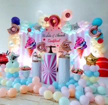 birthday Candy Theme Balloon Decor