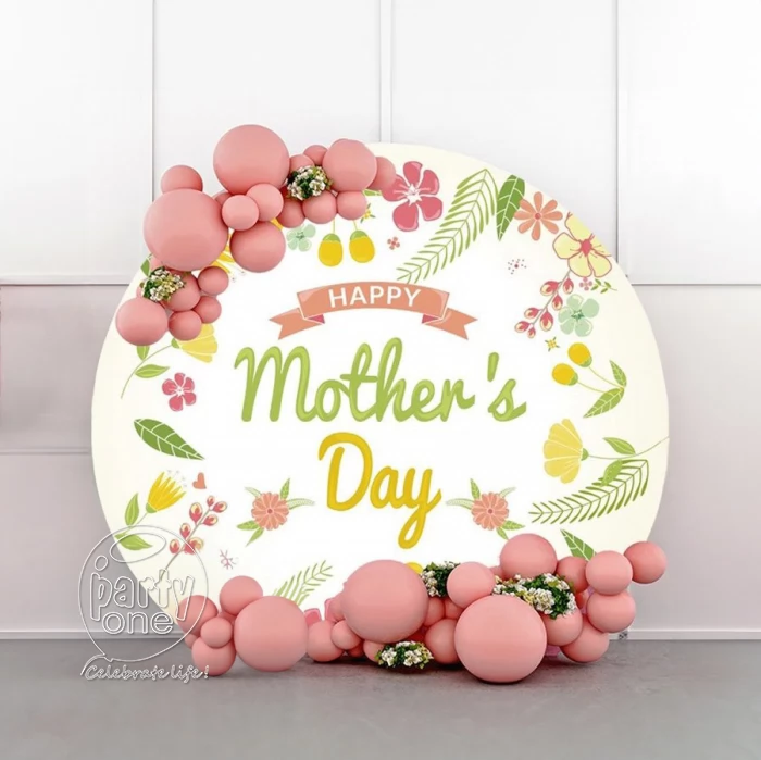 decorations Mothers Day Peach Balloon Decor with Flex