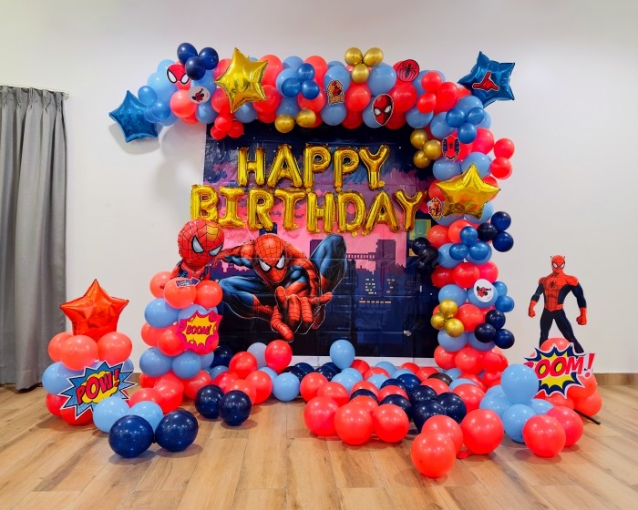 birthday Marvel Spiderman Theme Decoration