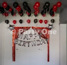birthday Sleek Red and Black Birthday Decoration