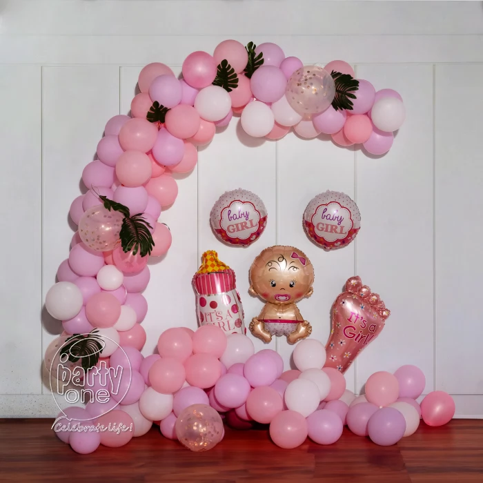 decorations Pink Half Arch Welcome Baby Decoration