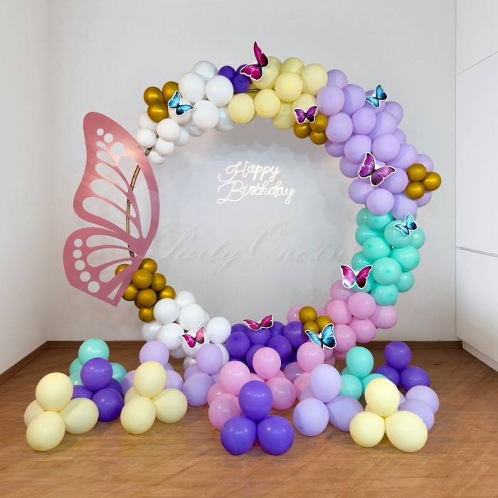 birthday Vibrant Butterfly Ring Birthday Decoration