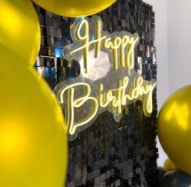 birthday Black Sequin Harry Potter Theme Decoration