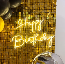 birthday Sequin Stylish Golden Birthday Decor