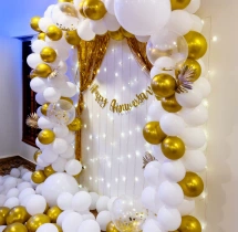 decorations White and Gold Opulent Anniversary Decor