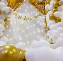 decorations White & Gold Opulent Anniversary Decoration