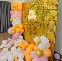 birthday Vogue Golden Sequin Birthday Decoration