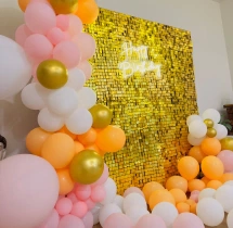 birthday Vogue Golden Sequin Birthday Decoration