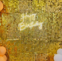 birthday Vogue Golden Sequin Birthday Decoration