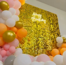 birthday Vogue Golden Sequin Birthday Decoration