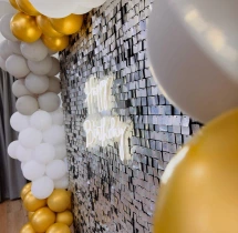 birthday Dazzling Silver Sequin Birthday Decor