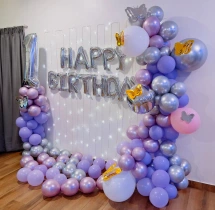 birthday Purple Balloons 1st Birthday Decor