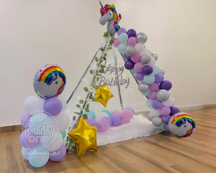 birthday Kids Unicorn Theme Birthday Canopy Decor