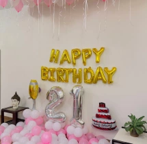 birthday Grace Pink and Gold Birthday Decor