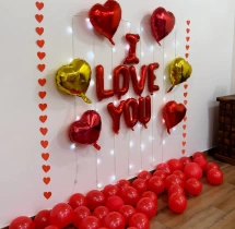 decorations I Love You Red Foil Balloon Decoration