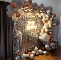 birthday Gold and Silver Sequin Birthday Arch Decoration