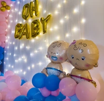 decorations Oh Baby Pink and Blue Baby Shower Decor