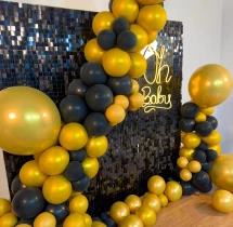 decorations Black Sequin Oh Baby Theme Decoration