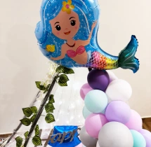 birthday Kids Mermaid Theme Birthday Canopy Decoration