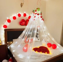 birthday Romantic Canopy Bed Decoration