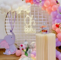 decorations Cute Oh Baby Shower Ring Decoration