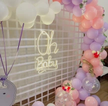 decorations Cute Oh Baby Shower Ring Decoration