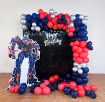 birthday Black Sequin Transformer Theme Decoration