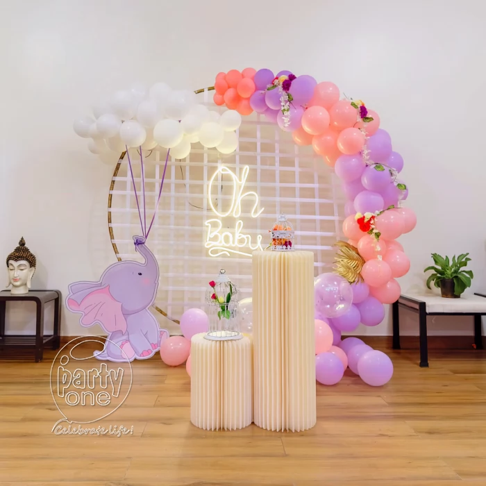 decorations Cute Oh Baby Shower Ring Decoration