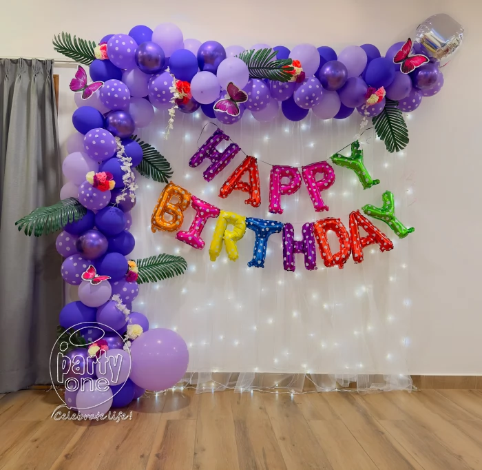birthday Bluish Purple Delight Birthday Decoration