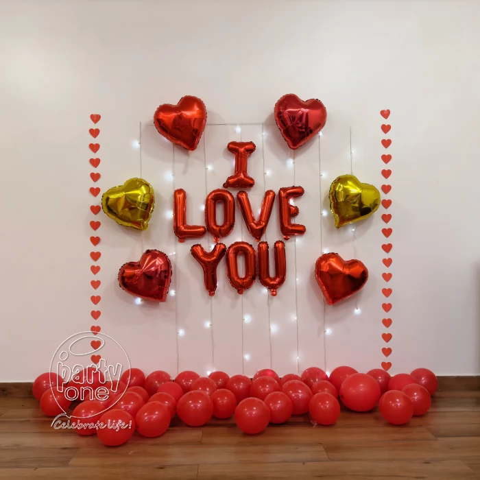 decorations I Love You Red Foil Balloon Decoration