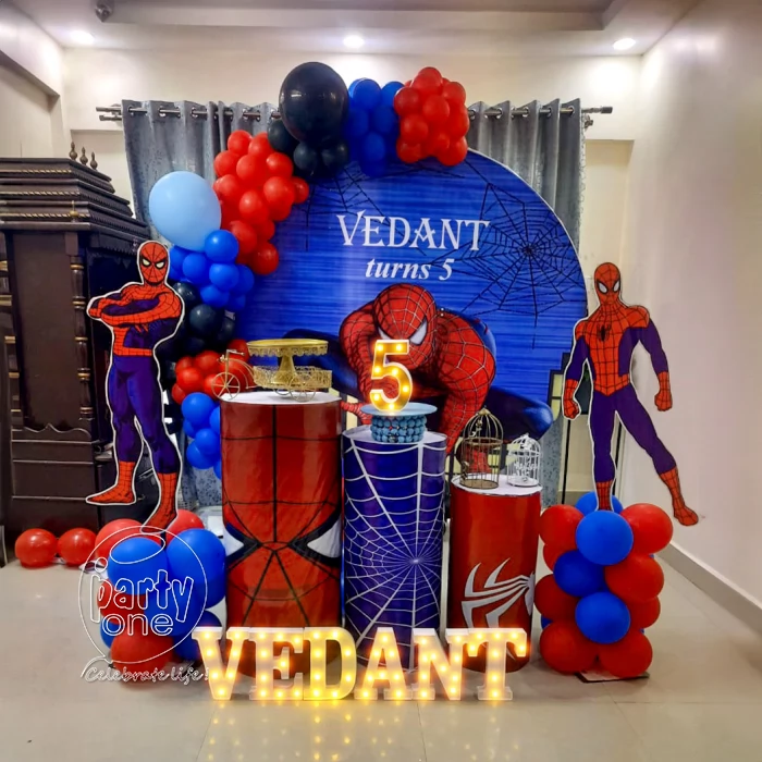 birthday Spiderman Theme Decoration for Birthday